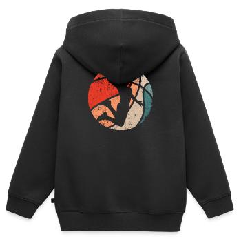 Jam de basket-ball - Sweat Premium à capuche zippé enfant bio - noir - Dos - AI Model Kid Male (0cm)