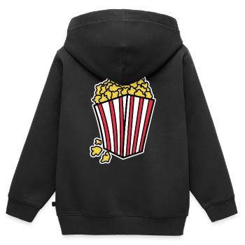 Popcorn Theatre Cinéma Films en streaming Soirée DVD - Sweat Premium à capuche zippé enfant bio - noir - Dos - AI Model Kid Male (0cm)