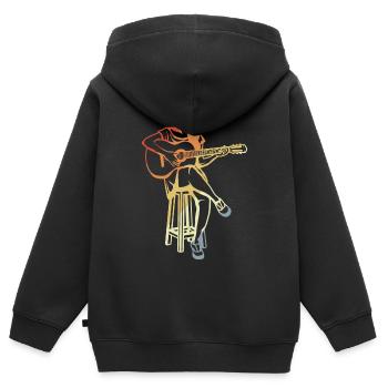 Guitarist - Kids Premium Organic Zip-up Hoodie - black - Back - AI Model Kid Male (0cm)
