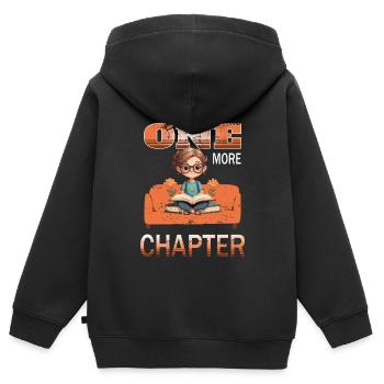 Kinder Leseclub - Kinder Premium Organic Zip Hoodie - Schwarz - Hinten - AI Model Kid Male (0cm)