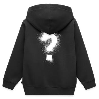 Fragezeichen - Kinder Premium Organic Zip Hoodie - Schwarz - Hinten - AI Model Kid Male (0cm)