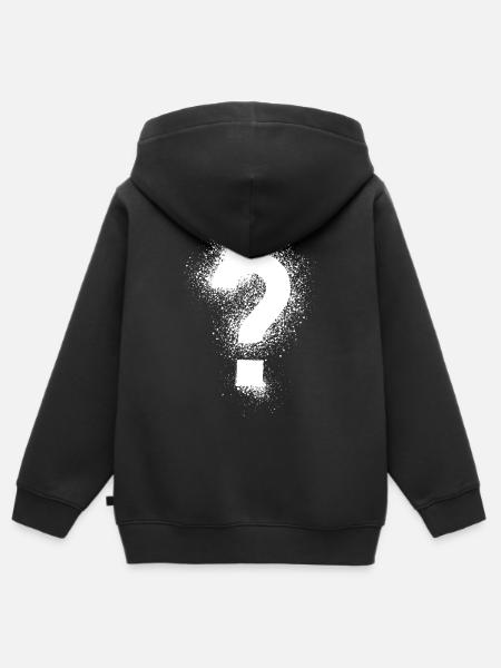 point d’interrogation - Sweat Premium à capuche zippé enfant bio - noir