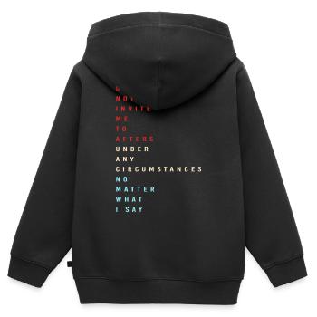Techno House, Electro Festival, Hardstyle, EDM - Sweat Premium à capuche zippé enfant bio - noir - Dos - AI Model Kid Male (0cm)