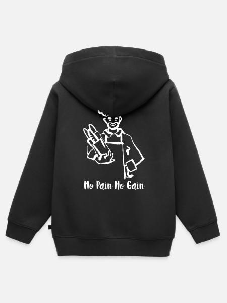 Brotbäckerei Humor-Bäcker - Kinder Premium Organic Zip Hoodie - Schwarz