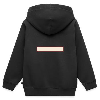 Banner gerade - Kinder Premium Organic Zip Hoodie - Schwarz - Hinten - AI Model Kid Male (0cm)