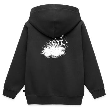 The sky's no limit! Heaven is not a limit! - Kids Premium Organic Zip-up Hoodie - black - Back - AI Model Kid Male (0cm)