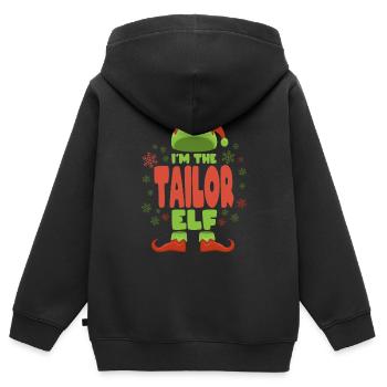 Schneider Weihnachtself - Kinder Premium Organic Zip Hoodie - Schwarz - Hinten - AI Model Kid Male (0cm)