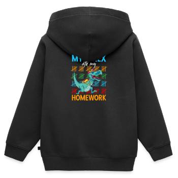 Back To School Lehrer Schule Vintage Schüler - Kinder Premium Organic Zip Hoodie - Schwarz - Hinten - AI Model Kid Male (0cm)