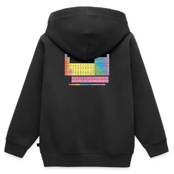 periodic table - Kids Premium Organic Zip-up Hoodie - black - Back - AI Model Kid Male (0cm)