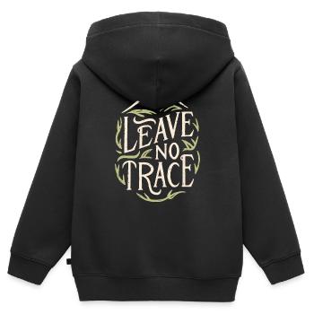Umweltfreundliche Wanderung ohne Spuren hinterlassen - Kinder Premium Organic Zip Hoodie - Schwarz - Hinten - AI Model Kid Male (0cm)