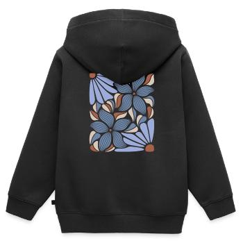 Boho Blumen Frühling Sommer Garten Natur - Kinder Premium Organic Zip Hoodie - Schwarz - Hinten - AI Model Kid Male (0cm)