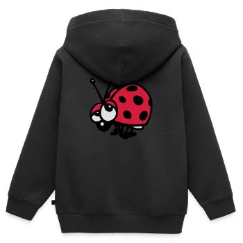 ladybugs - Kids Premium Organic Zip-up Hoodie - black - Back - AI Model Kid Male (0cm)