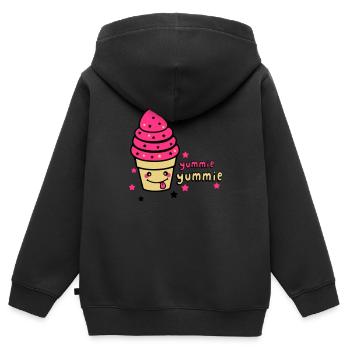 yummie yummie - Sweat Premium à capuche zippé enfant bio - noir - Dos - AI Model Kid Male (0cm)
