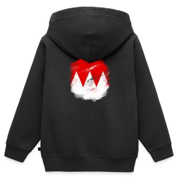 Franken - Kinder Premium Organic Zip Hoodie - Schwarz - Hinten - AI Model Kid Male (0cm)