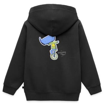 Rhino unicycle - Unicycling is fun - Kids Premium Organic Zip-up Hoodie - black - Back - AI Model Kid Male (0cm)