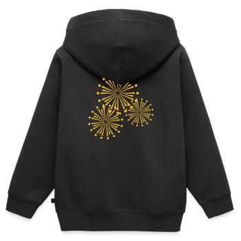 Firework Design - Kids Premium Organic Zip-up Hoodie - black - Back - AI Model Kid Male (0cm)