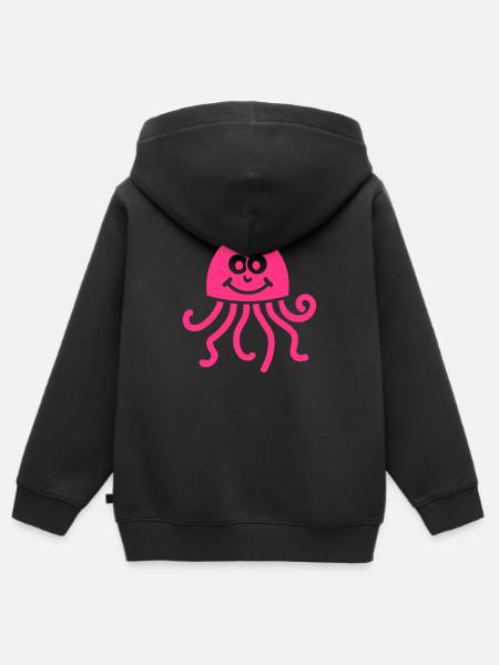 Qualle - Kinder Premium Organic Zip Hoodie - Schwarz
