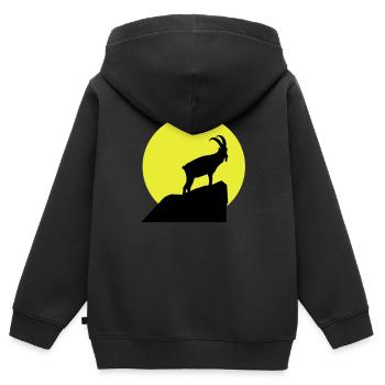 Sternzeichen Steinbock - Kinder Premium Organic Zip Hoodie - Schwarz - Hinten - AI Model Kid Male (0cm)