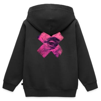 alles sehendes auge - Kinder Premium Organic Zip Hoodie - Schwarz - Hinten - AI Model Kid Male (0cm)