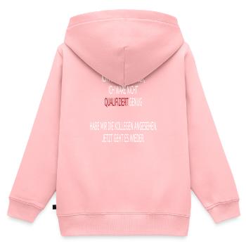 Schönes Büro Spruch Shirt Geschenk - Kinder Premium Organic Zip Hoodie - Rosa - Hinten - AI Model Kid Female (0cm)