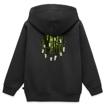 Forest spirits - Kinder Premium Organic Zip Hoodie - Schwarz - Hinten - AI Model Kid Male (0cm)