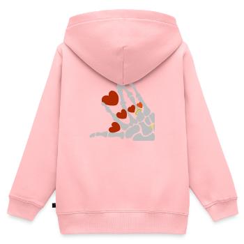 EWIGE LIEBE - Kinder Premium Organic Zip Hoodie - Rosa - Hinten - AI Model Kid Female (0cm)