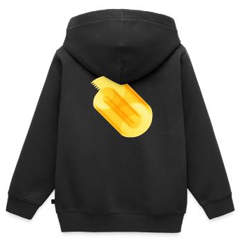 Unendliche Rolle - Kinder Premium Organic Zip Hoodie - Schwarz - Hinten - AI Model Kid Male (0cm)