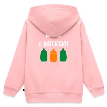 Schwangerschaft Babyparty Babyshower Boy Girl - Kinder Premium Organic Zip Hoodie - Rosa - Hinten - AI Model Kid Female (0cm)