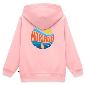Mariana Shirt Vintage Sunset Mariana Groovy Tie - Kids Premium Organic Zip-up Hoodie - rose - Back - AI Model Kid Female (0cm)