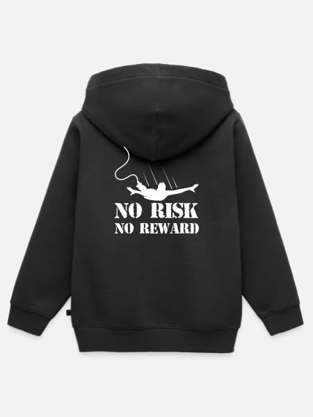 Bungee Jumping Evolution Sport Fun - Kids Premium Organic Zip-up Hoodie - black