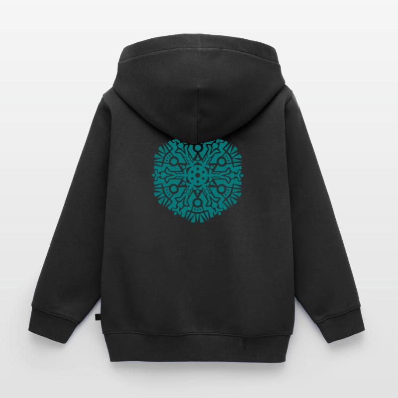 Mandala Maya Pattern Kids Premium Organic Zip-up Hoodie