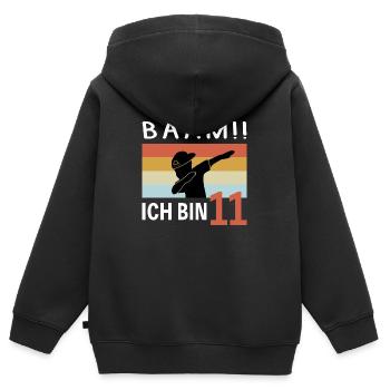 11. Geburtstag 11 Jahre Teenager Geburtstag - Kinder Premium Organic Zip Hoodie - Schwarz - Hinten - AI Model Kid Male (0cm)
