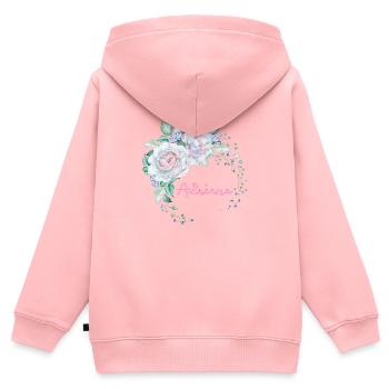Für Adriana - Kinder Premium Organic Zip Hoodie - Rosa - Hinten - AI Model Kid Female (0cm)