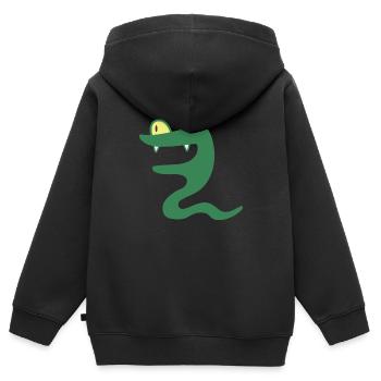 Wildtiere - Kinder Premium Organic Zip Hoodie - Schwarz - Hinten - AI Model Kid Male (0cm)