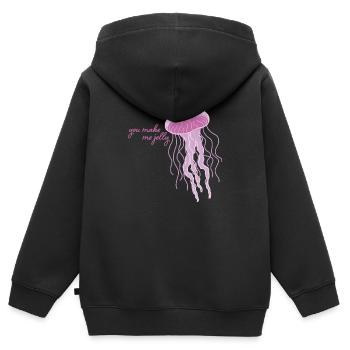 Meerestiere - Kinder Premium Organic Zip Hoodie - Schwarz - Hinten - AI Model Kid Male (0cm)