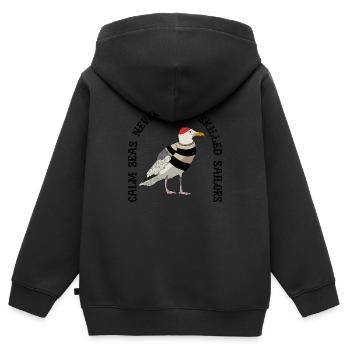 Wassersport - Kinder Premium Organic Zip Hoodie - Schwarz - Hinten - AI Model Kid Male (0cm)