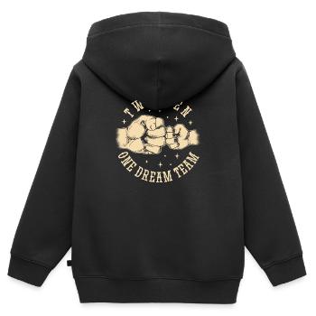 Vater & Sohn Motiv - Kinder Premium Organic Zip Hoodie - Schwarz - Hinten - AI Model Kid Male (0cm)