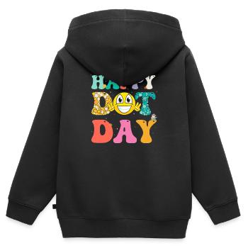 Alles Gute zum Dot Day - Kinder Premium Organic Zip Hoodie - Schwarz - Hinten - AI Model Kid Male (0cm)