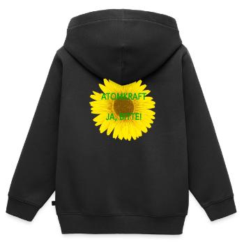 Atomkraft ja, bitte - Kinder Premium Organic Zip Hoodie - Schwarz - Hinten - AI Model Kid Male (0cm)