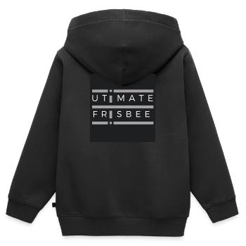 ULTI black - Sweat Premium à capuche zippé enfant bio - noir - Dos - AI Model Kid Male (0cm)