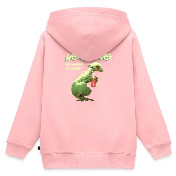 Las Cabras Son Amigos No Comida - Kids Premium Organic Zip-up Hoodie - rose - Back - AI Model Kid Female (0cm)