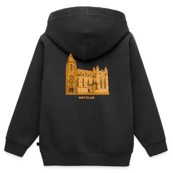Wetzlar Dom Hessen - Kinder Premium Organic Zip Hoodie - Schwarz - Hinten - AI Model Kid Male (0cm)