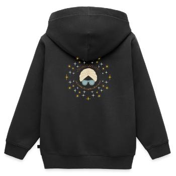 Glitzer und Glanz - Kinder Premium Organic Zip Hoodie - Schwarz - Hinten - AI Model Kid Male (0cm)