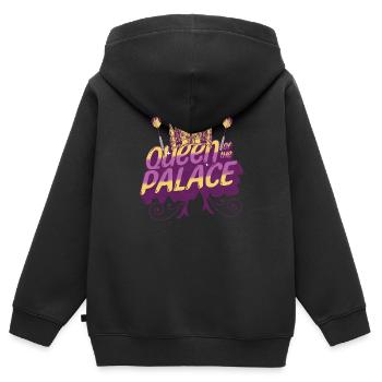Darts Queen of the Palace - Kids Premium Organic Zip-up Hoodie - black - Back - AI Model Kid Male (0cm)