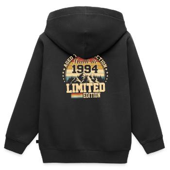 1994 Geburtstag 1994 Jahrgang 1994 Geburtstag - Kinder Premium Organic Zip Hoodie - Schwarz - Hinten - AI Model Kid Male (0cm)