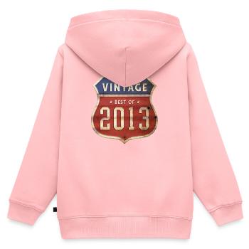 11 Jahre alter Jahrgang 2013 Limitierte Auflage 11. - Kinder Premium Organic Zip Hoodie - Rosa - Hinten - AI Model Kid Female (0cm)