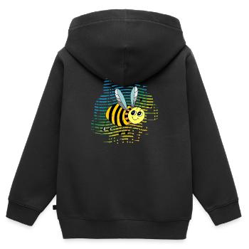 Insecte - Sweat Premium à capuche zippé enfant bio - noir - Dos - AI Model Kid Male (0cm)