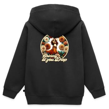 Shimmy jusqu’à ce que tu tombes - Sweat Premium à capuche zippé enfant bio - noir - Dos - AI Model Kid Male (0cm)