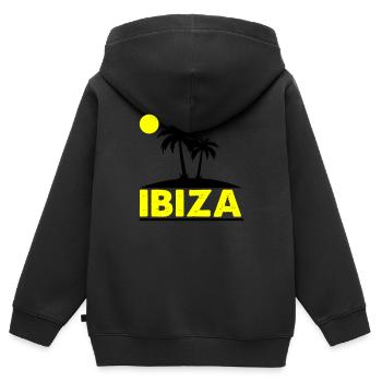 Ibiza - Sweat Premium à capuche zippé enfant bio - noir - Dos - AI Model Kid Male (0cm)