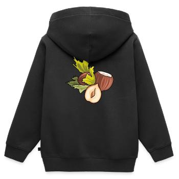 Noisette - Sweat Premium à capuche zippé enfant bio - noir - Dos - AI Model Kid Male (0cm)